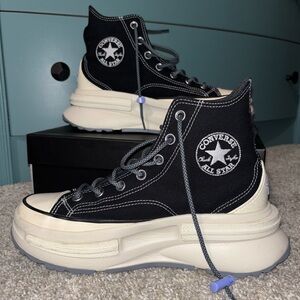 Converse Black and White Platform Sneakers